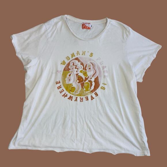 ModCloth x Dazey LA Tees A Woman’s Place is Everywhere Organic Cotton Tee 4XL - Picture 1 of 9